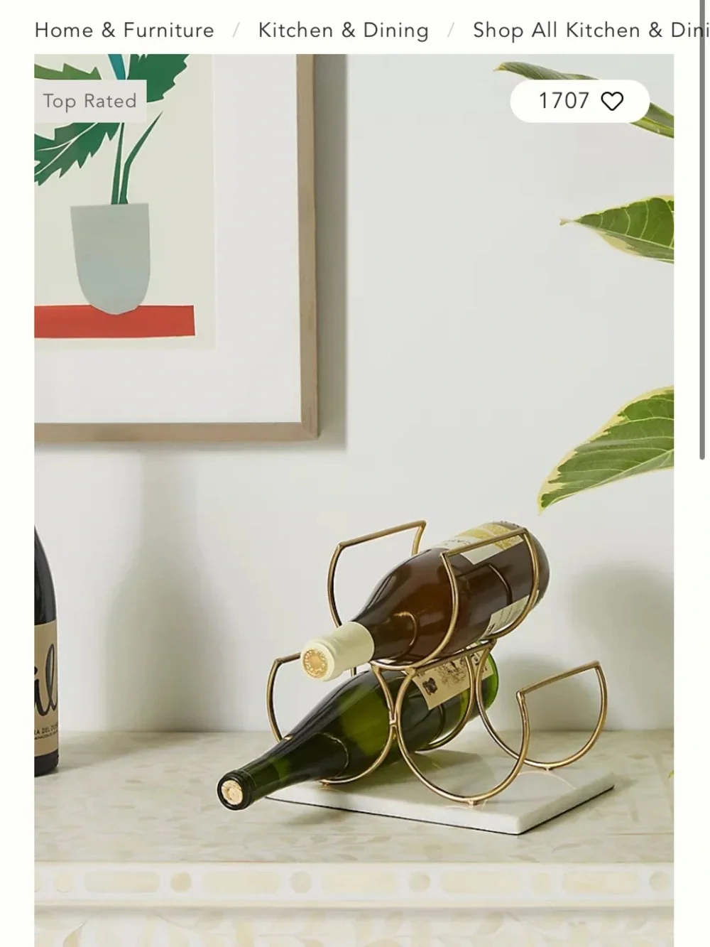 Anthropologie Marble Wine Rack